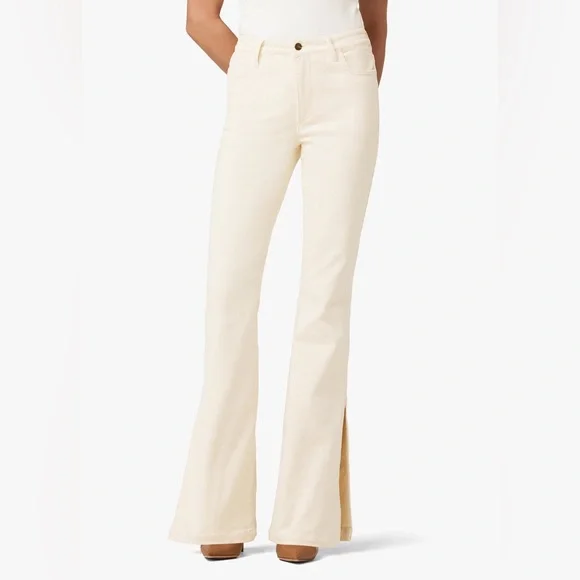 Joe’s Jeans The Frankie Bootcut Mid-Rise Courdroy Slit Hem Double Cream 29 NWT - Picture 1 of 13